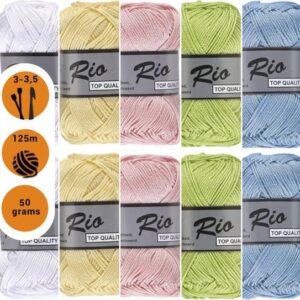Lammy yarns Rio katoen garen pakket