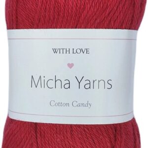 Micha Yarns 100% katoen haakgaren Donker Rood (008)?