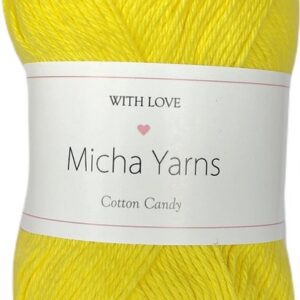 Micha Yarns 100% katoen haakgaren Licht Geel 003?