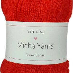 Micha Yarns 100% katoen haakgaren Rood (007)?