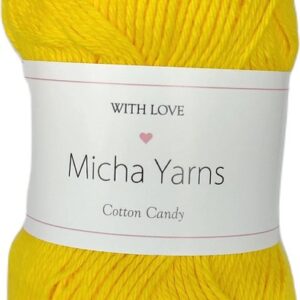 Micha Yarns 100% katoen haakgaren Zonnebloem Geel 004?