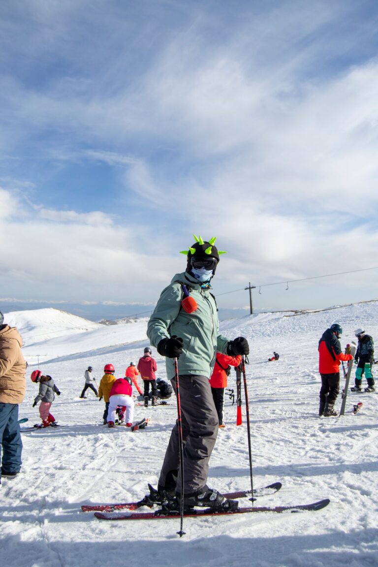 Skipully met geïntegreerde rugbescherming voor extra veiligheid op de piste