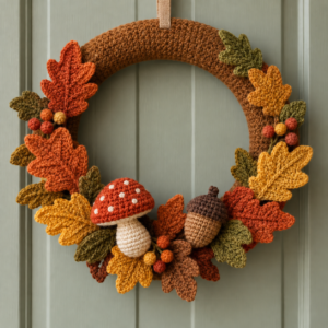 Herfstkrans haken: gratis en makkelijk patroon